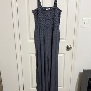 Striped Navy Jumpsuit